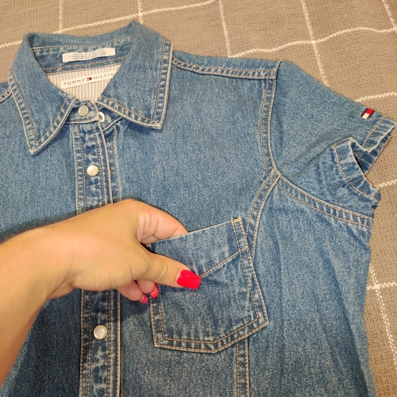 VINTAGE Tommy Hilfiger Denim Dress - Picture 6 of 12